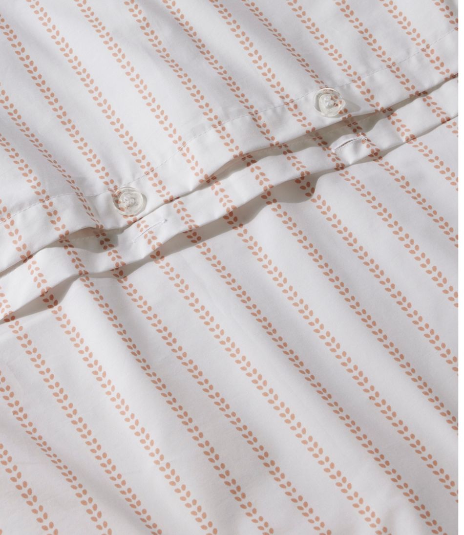 Sunwashed Percale Comforter Cover, Stripe Leaf / L.L.Bean