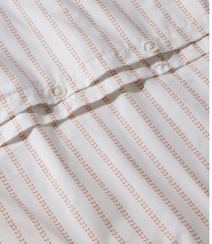 Sunwashed Percale Comforter Cover, Stripe Leaf / L.L.Bean
