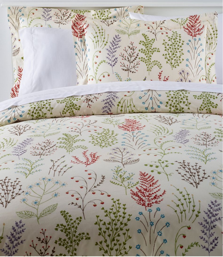 Botanical Floral Percale Comforter Cover Collection / L.L.Bean
