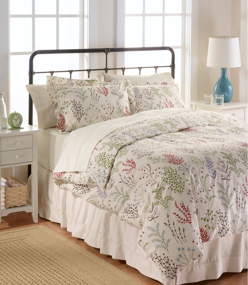 Botanical Floral Percale Comforter Cover Collection / L.L.Bean