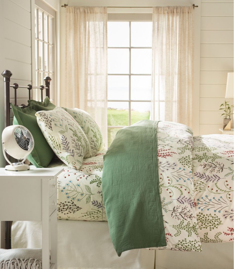 Botanical Floral Percale Comforter Cover Collection / L.L.Bean