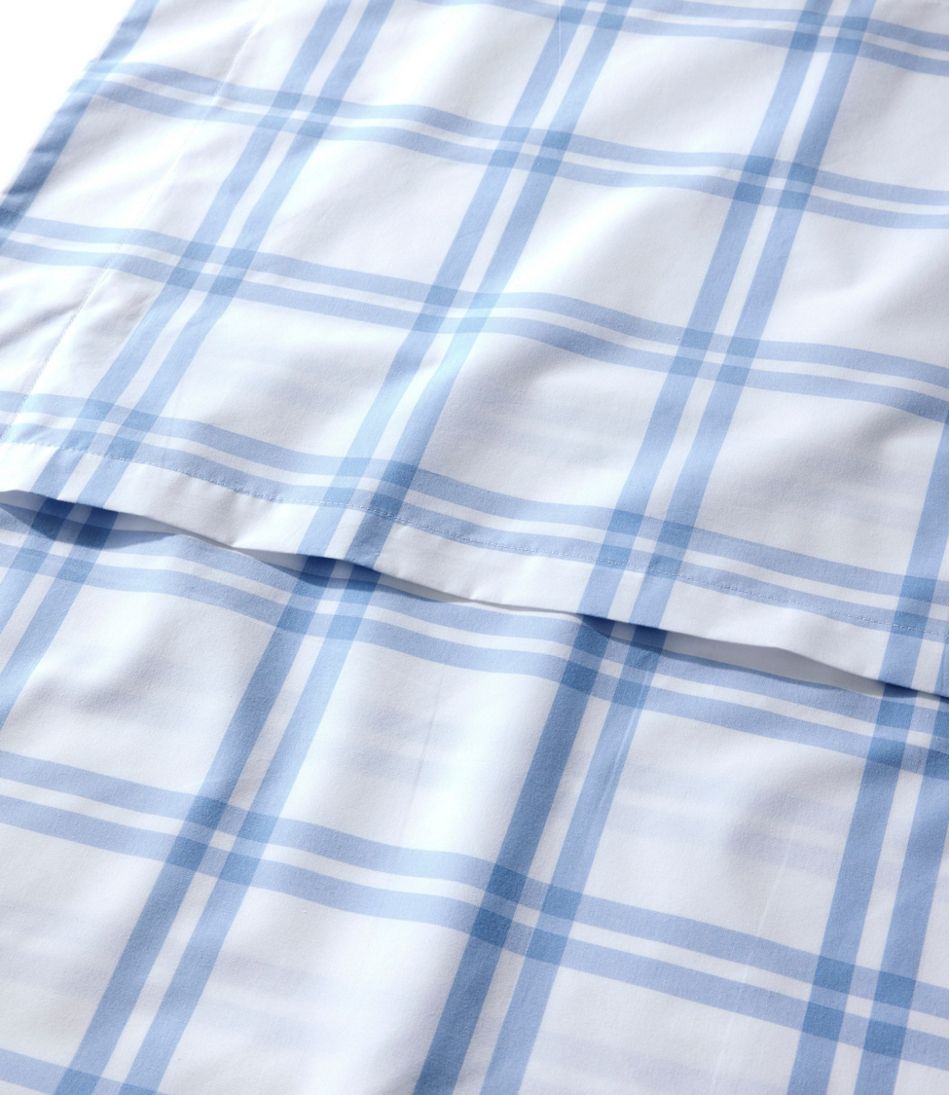 280-Thread-Count Pima Cotton Percale Comforter Cover Collection, Windowpane / L.L.Bean