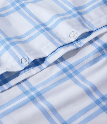 280-Thread-Count Pima Cotton Percale Comforter Cover Collection, Windowpane / L.L.Bean