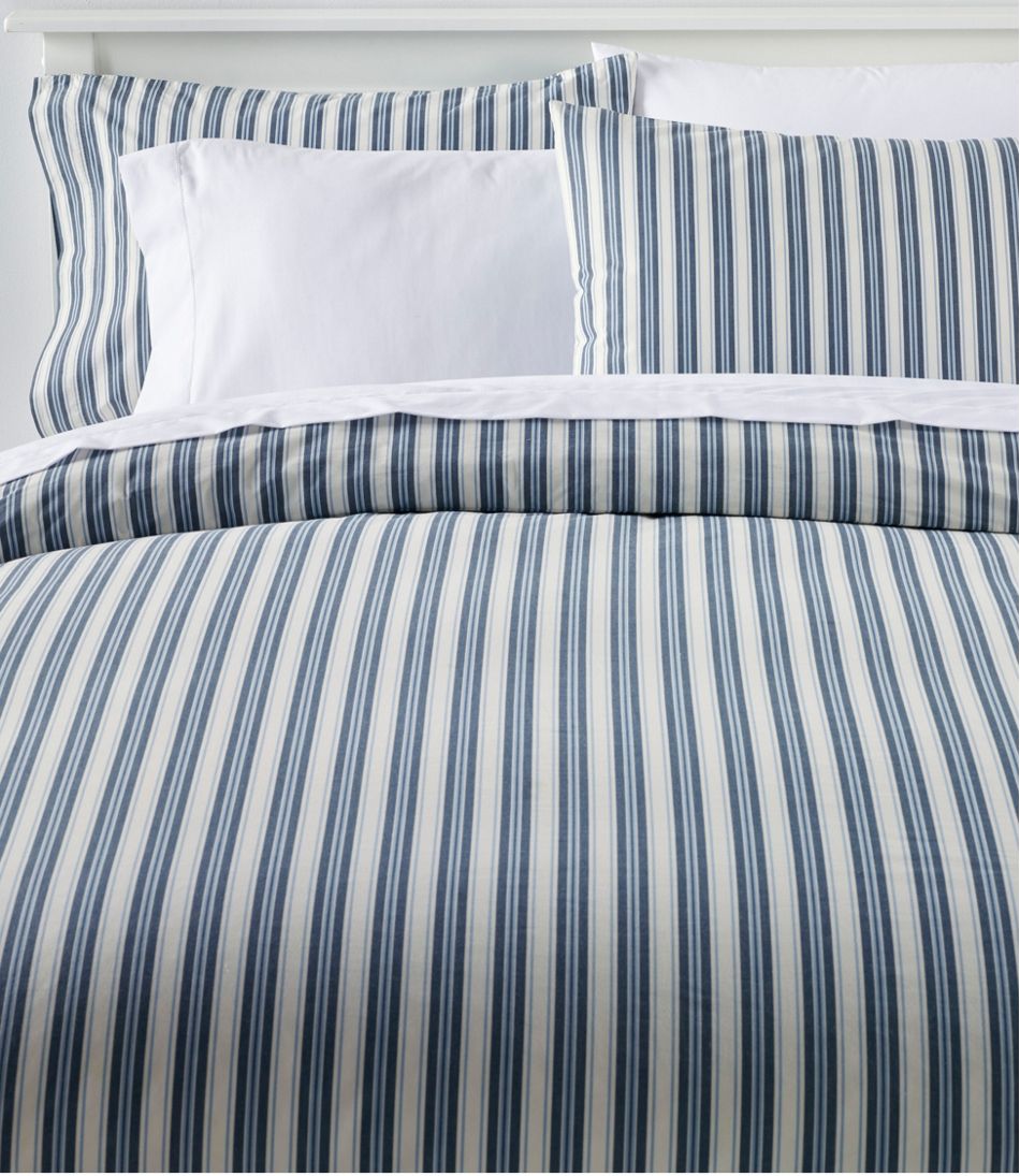 Sunwashed Percale Comforter Cover, Stripe / L.L.Bean