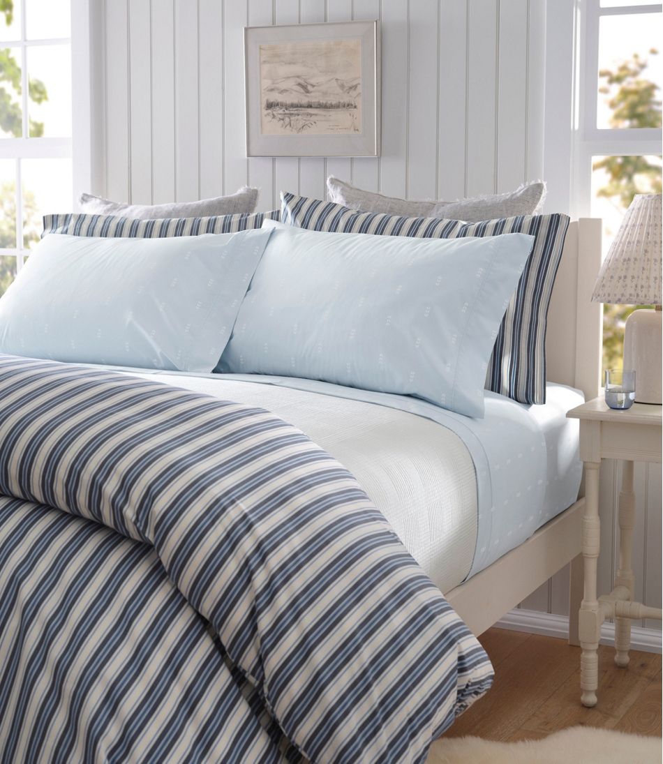 Sunwashed Percale Comforter Cover, Stripe / L.L.Bean