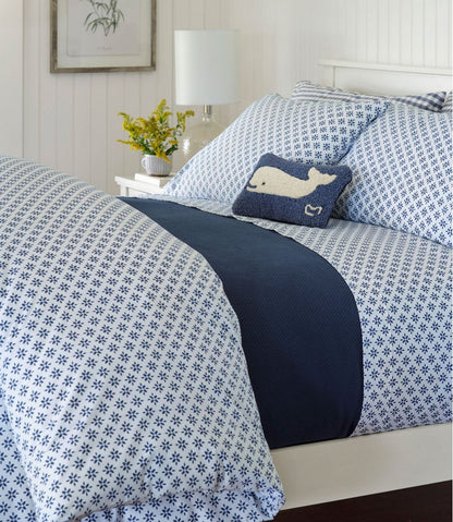 Sunwashed Percale Comforter Cover, Block Floral Print / L.L.Bean