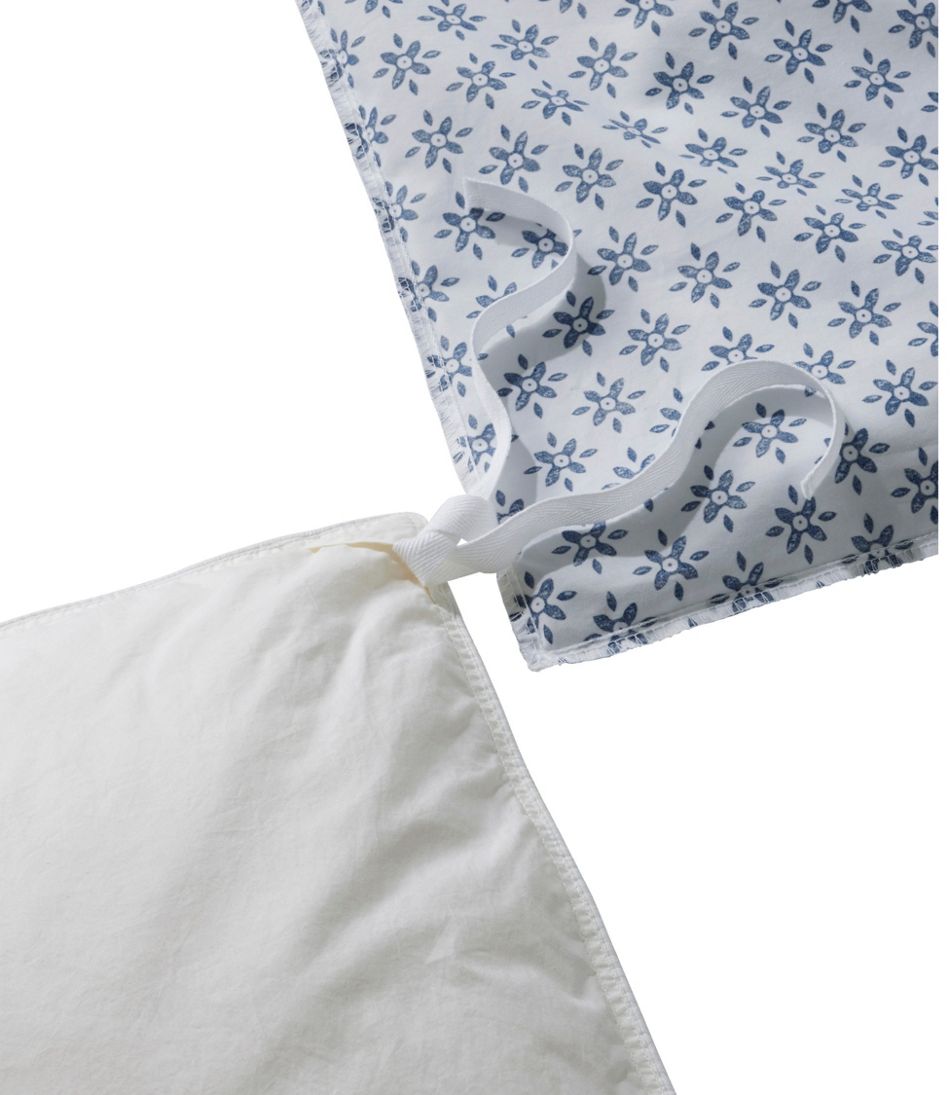 Sunwashed Percale Comforter Cover, Block Floral Print / L.L.Bean