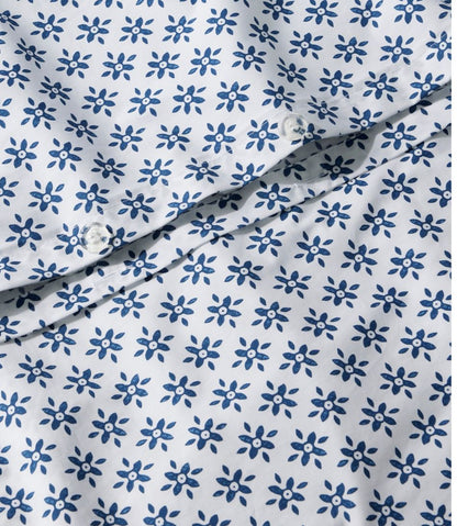 Sunwashed Percale Comforter Cover, Block Floral Print / L.L.Bean