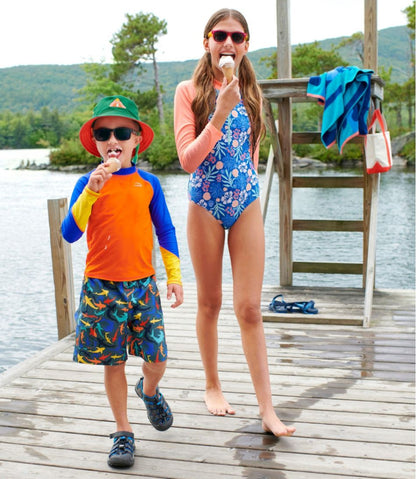 Girls' Watersports Swimwear, Rashguard One-Piece / L.L.Bean