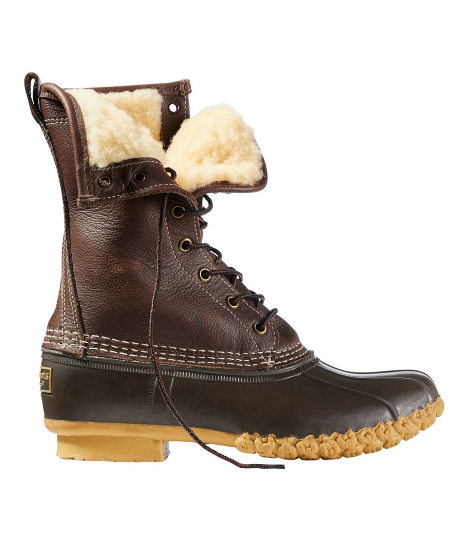 Women's Shearling Lined Bean Boots, 10 Inch / L.L.Bean