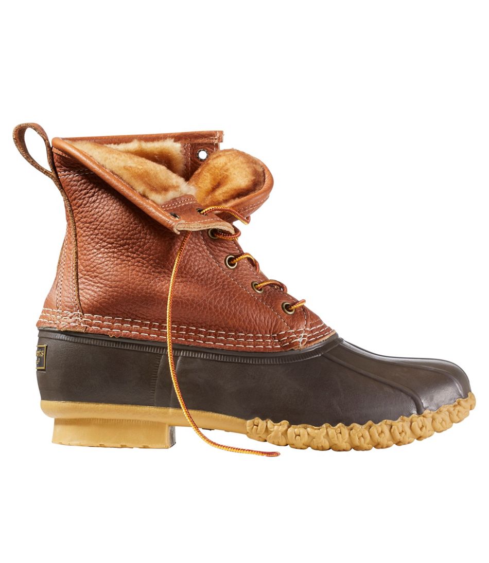 Men's Bean Boots, 8" Shearling-Lined Insulated / L.L.Bean