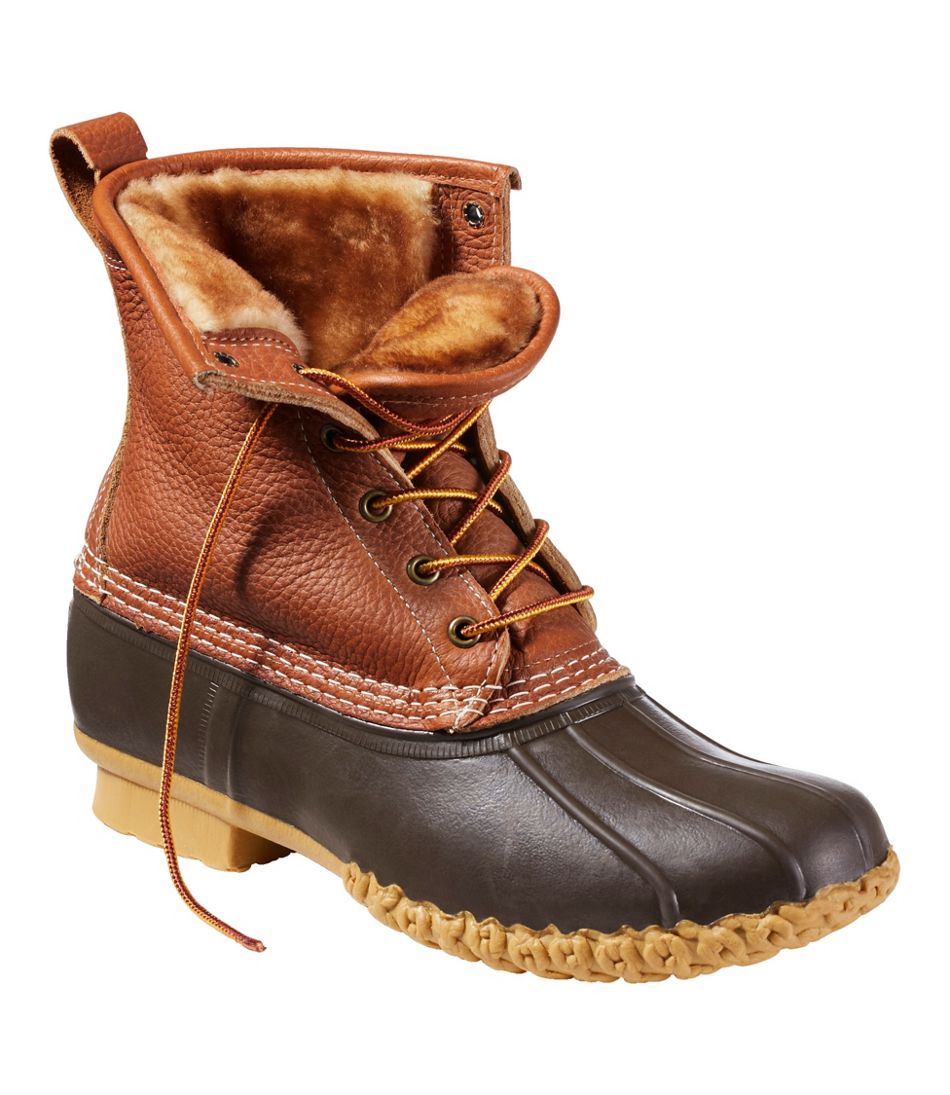 Men's Bean Boots, 8" Shearling-Lined Insulated / L.L.Bean