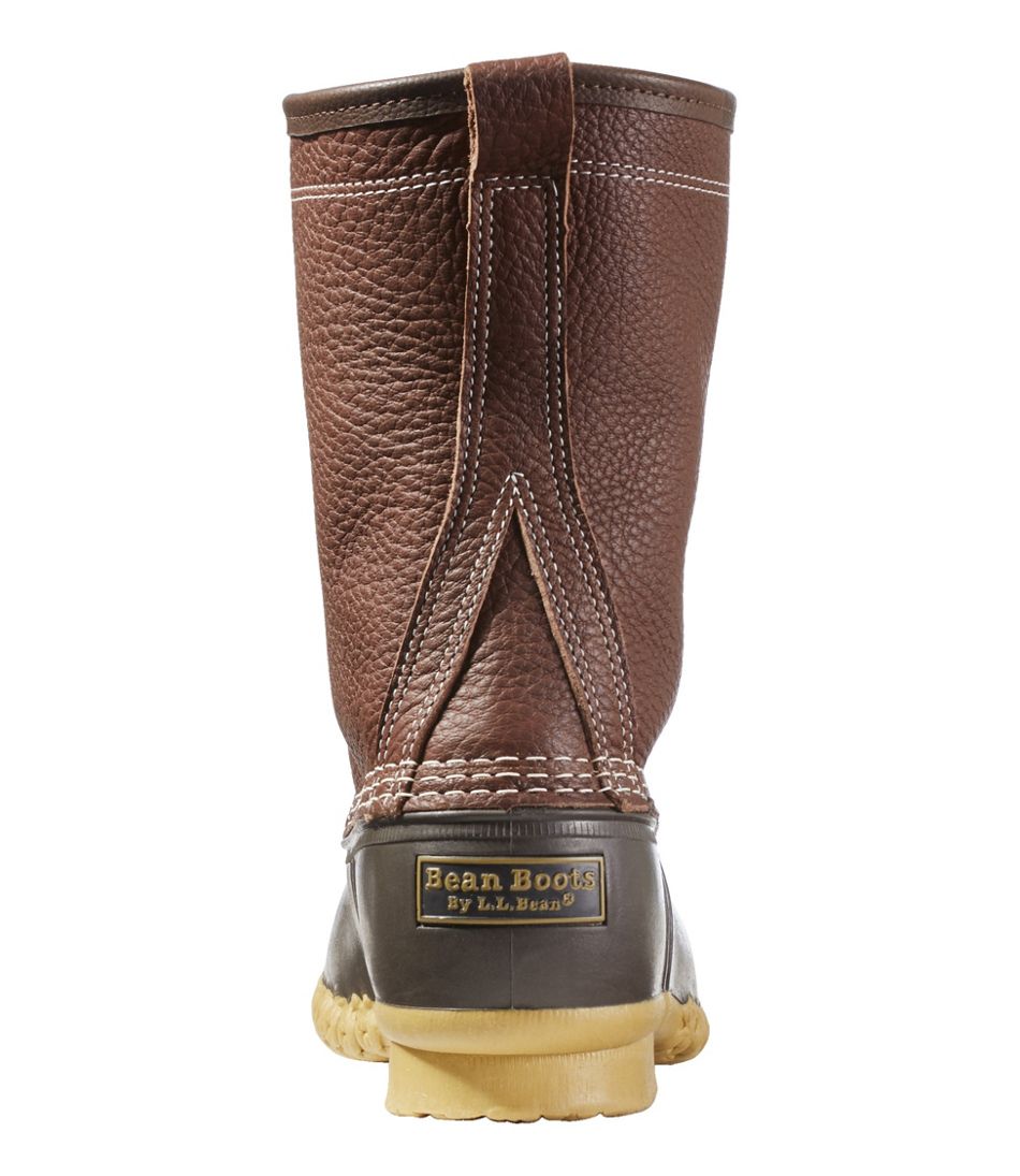 Men's Bean Boots, 10" Shearling-Lined Tumbled Leather / L.L.Bean