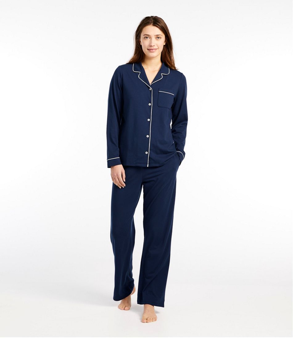Women's Super-Soft Shrink-Free Pajama Set, Button-Front / L.L.Bean