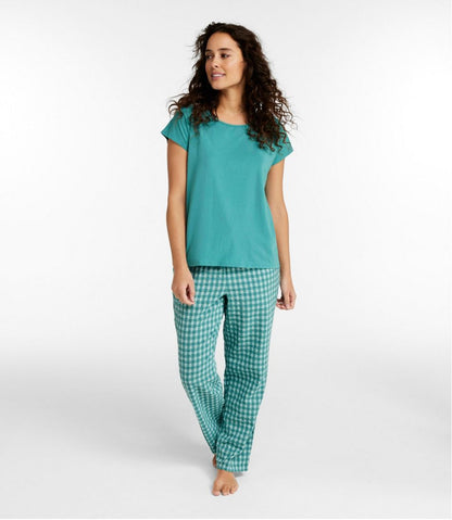 Women's Bean's Seacoast Seersucker Pajama Pant Set / L.L.Bean