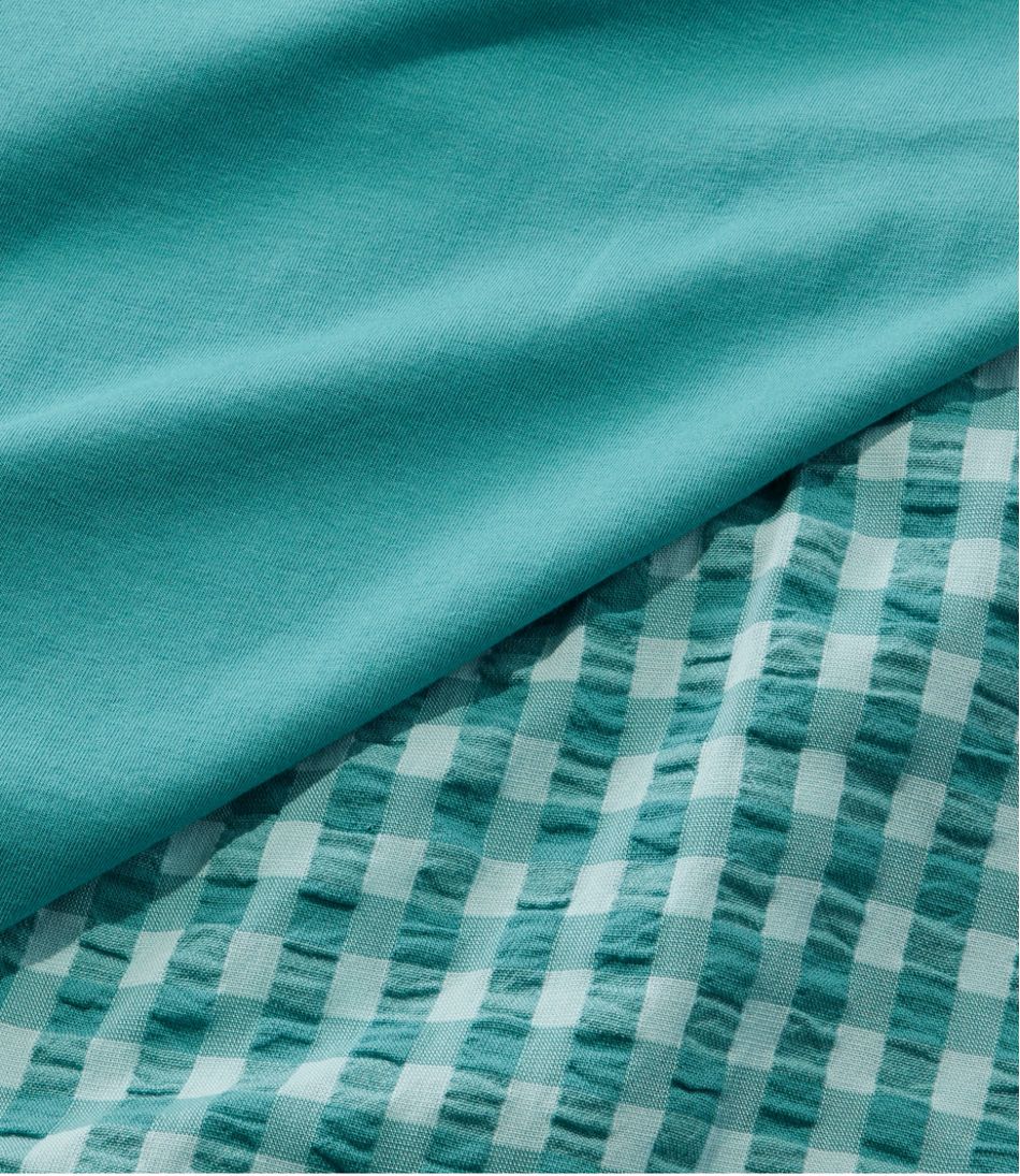 Women's Bean's Seacoast Seersucker Pajama Pant Set / L.L.Bean