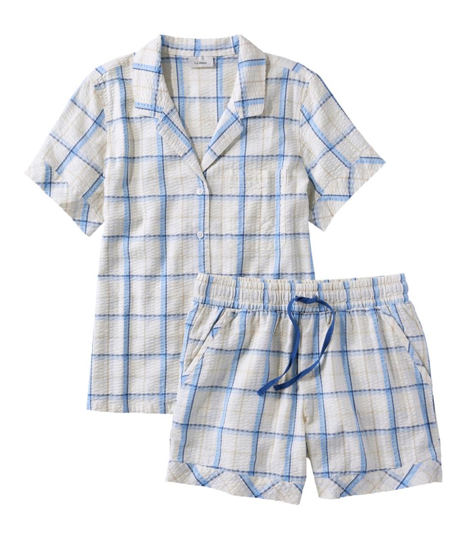 Women's Bean's Seacoast Seersucker Short Set / L.L.Bean