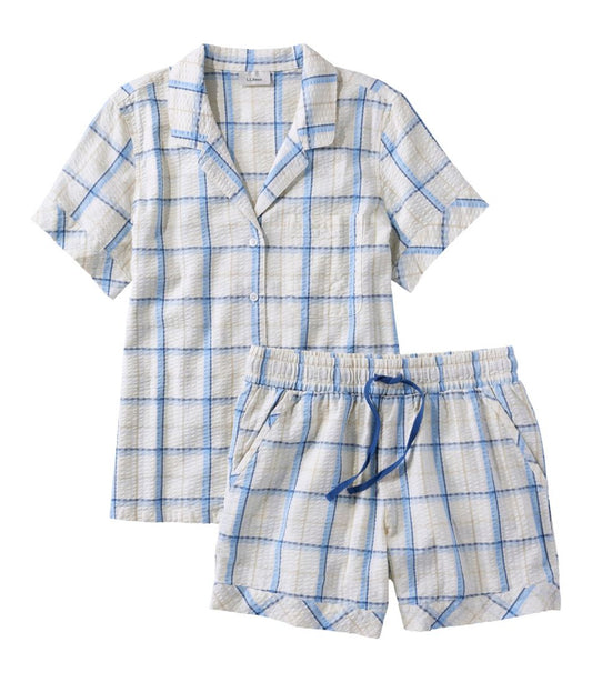 Women's Bean's Seacoast Seersucker Short Set / L.L.Bean