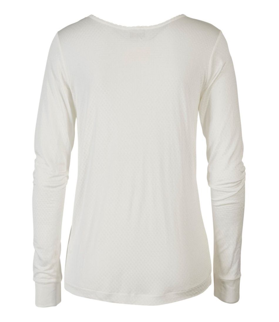 Women's Silk Pointelle, Long-Sleeve Scoopneck / L.L.Bean