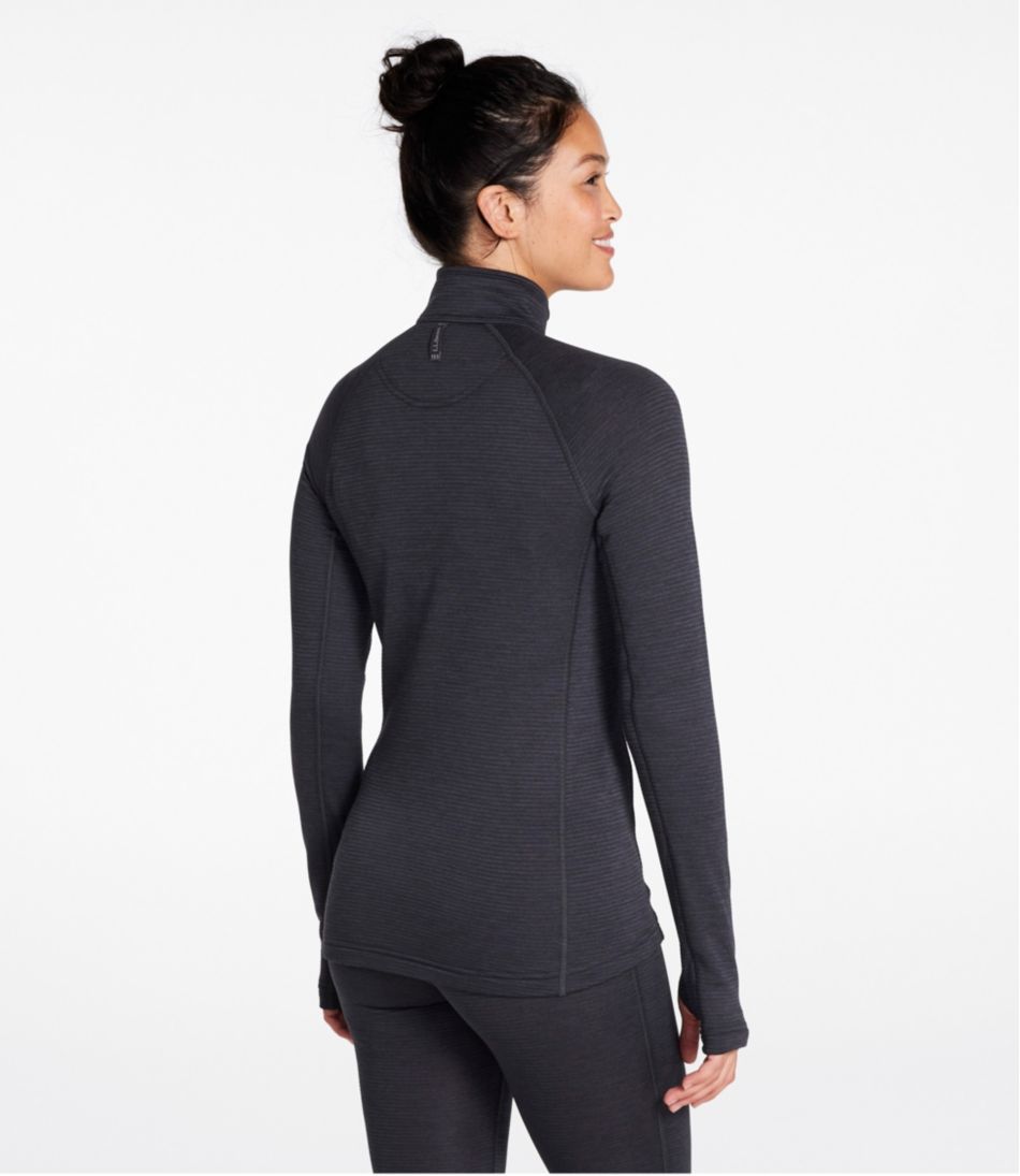Women's Midweight Base Layer Crew Top, 1/4 Zip / L.L.Bean