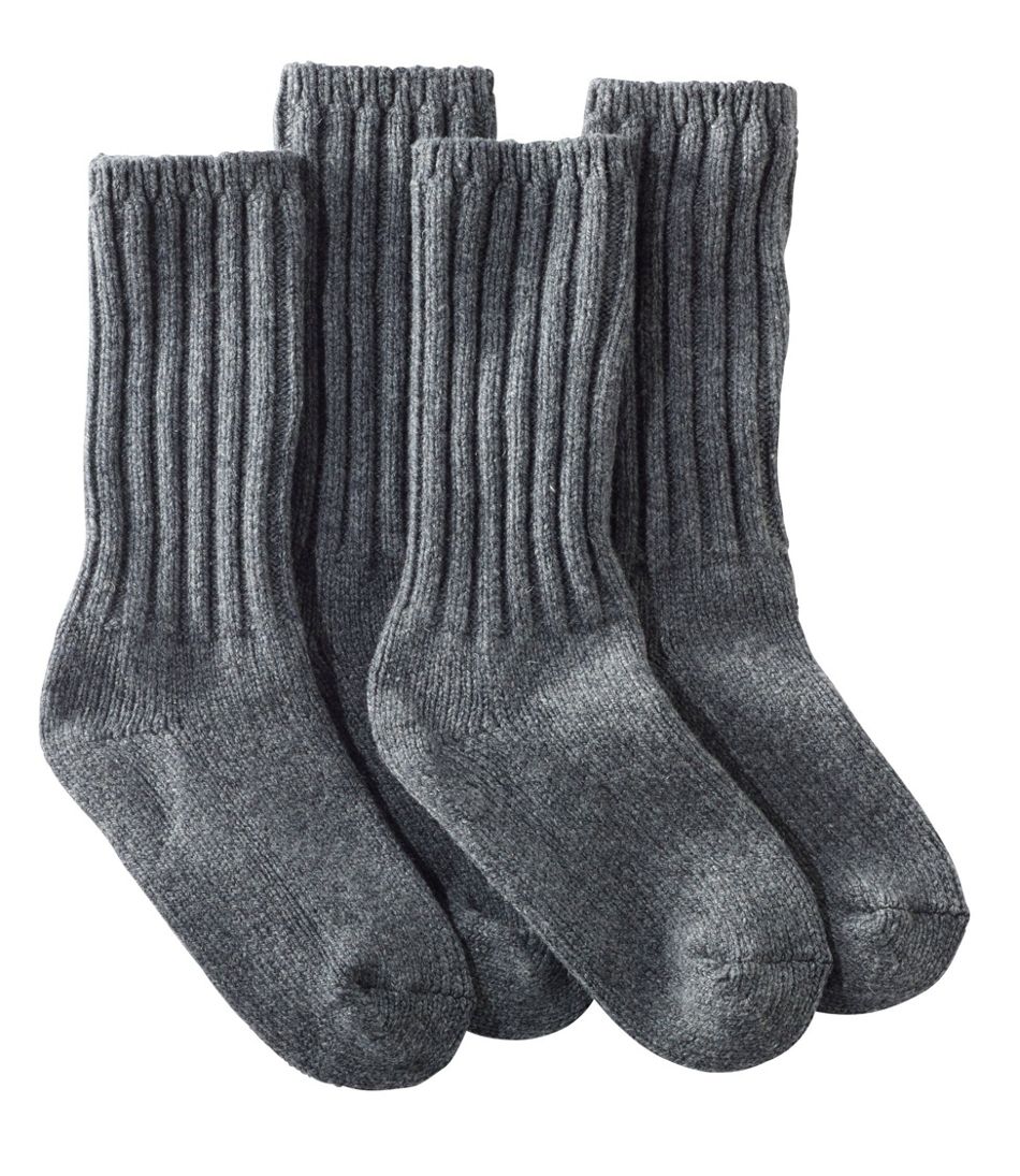 Adults' Merino Wool Ragg Socks, 10" 2-Pack / L.L.Bean