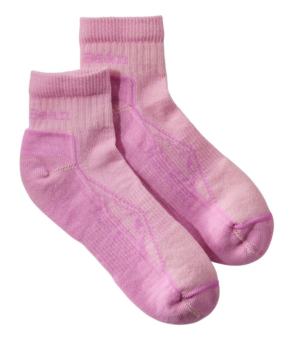 Adults' Cresta Wool Lightweight Hiking Socks, Quarter-Crew / L.L.Bean