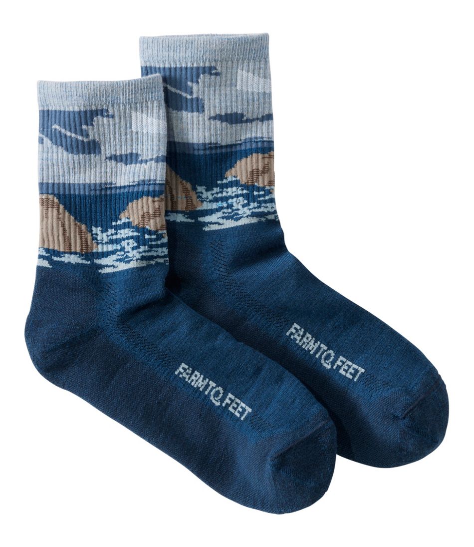 Adults' Farm to Feet Cape Headlight Lighthouse Light Cushion 3/4 Crew Socks / L.L.Bean