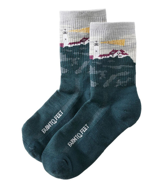 Adults' Farm to Feet Portland Headlight Lighthouse Light Cushion 3/4 Crew Socks / L.L.Bean