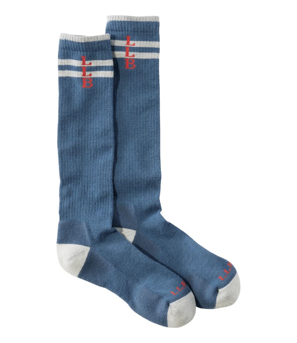 Adults' Katahdin Over the Calf Hiker Socks, Mountain Stripe / L.L.Bean