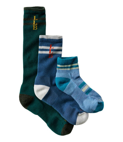 Adults' Katahdin Over the Calf Hiker Socks, Mountain Stripe / L.L.Bean