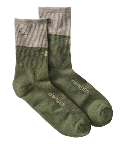 Adults' Farm to Feet Portland West Quoddy Lighthouse Light Cushion 3/4 Crew Socks / L.L.Bean