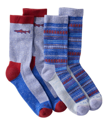 Adults' Wicked Soft Cotton Socks, Novelty 2-Pack / L.L.Bean