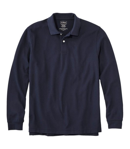 Men's Premium Double L® Polo, Long-Sleeve Without Pocket / L.L.Bean
