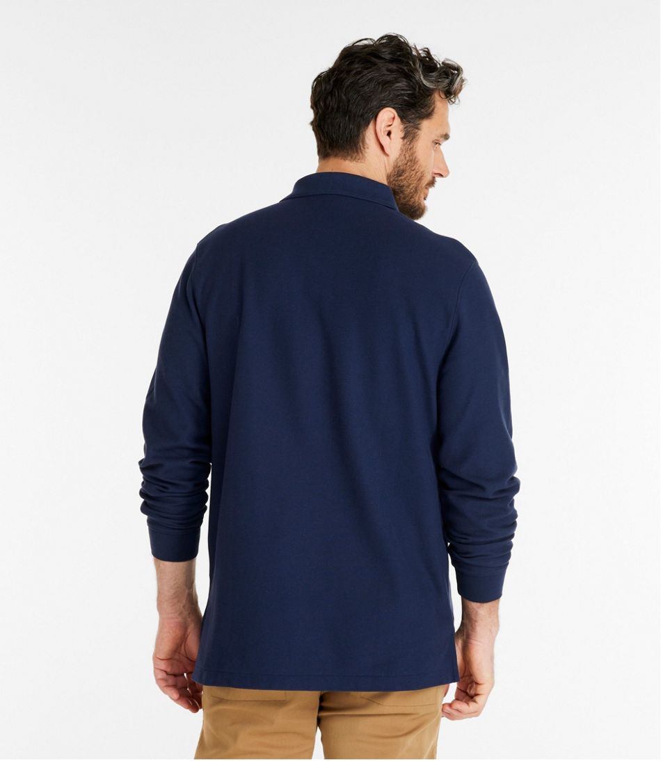 Men's Premium Double L® Polo, Long-Sleeve Without Pocket / L.L.Bean
