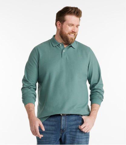 Men's Premium Double L® Polo, Long-Sleeve Without Pocket / L.L.Bean