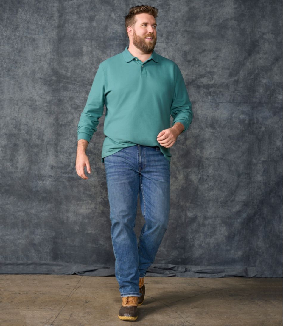 Men's Premium Double L® Polo, Long-Sleeve Without Pocket / L.L.Bean