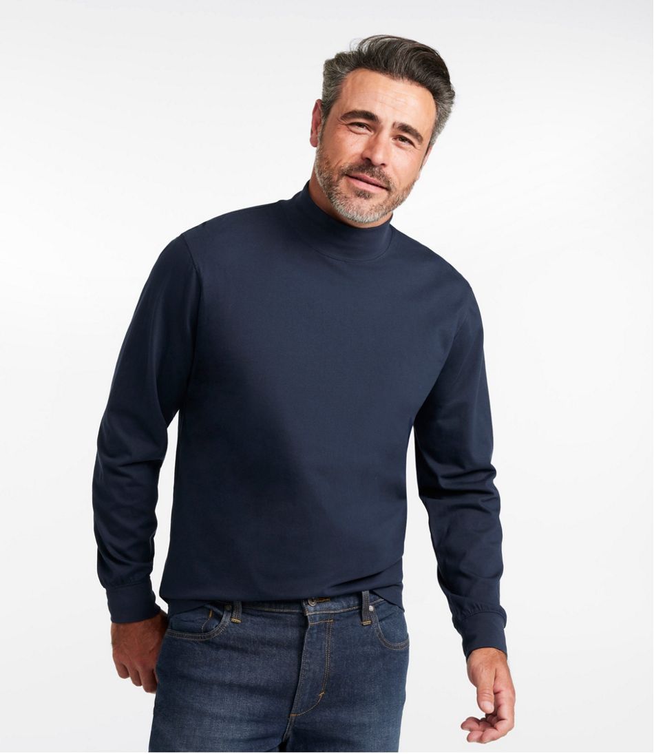 Men's Carefree Unshrinkable Mockneck Shirt / L.L.Bean