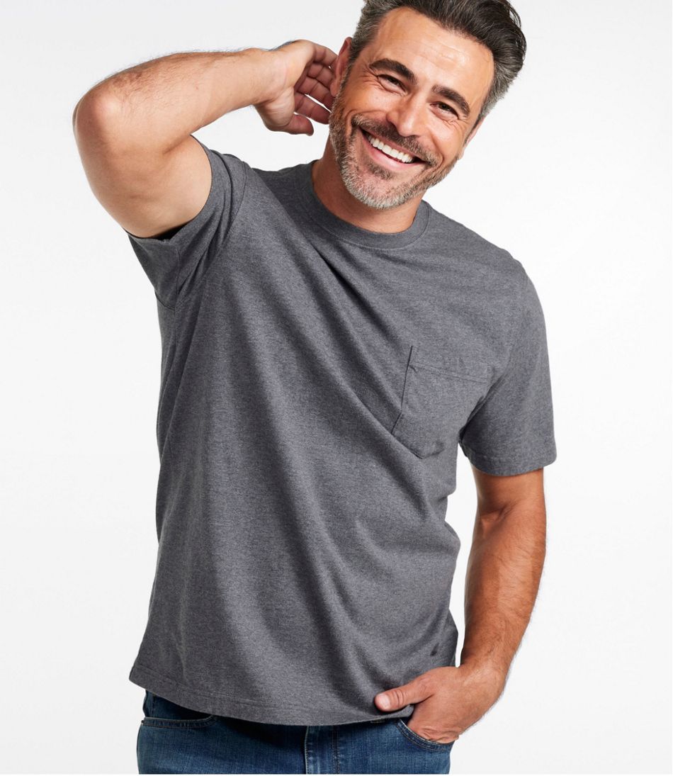 Men's Carefree Unshrinkable Tee with Pocket, Traditional Fit / L.L.Bean