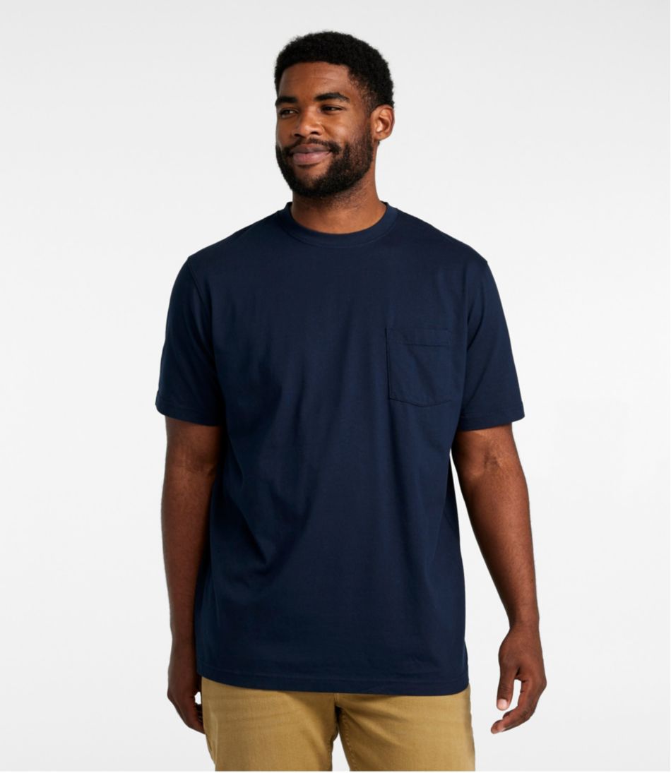 Men's Carefree Unshrinkable Tee with Pocket, Traditional Fit / L.L.Bean