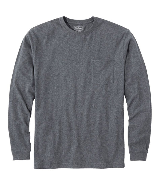 Men's Carefree Unshrinkable Tee with Pocket, Traditional Fit, Long-Sleeve / L.L.Bean