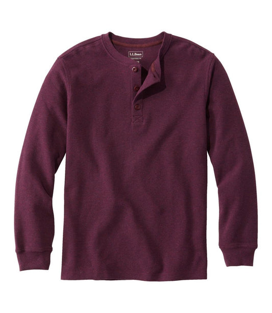 Men's Unshrinkable Mini-Waffle Henley, Long-Sleeve Traditional Fit / L.L.Bean