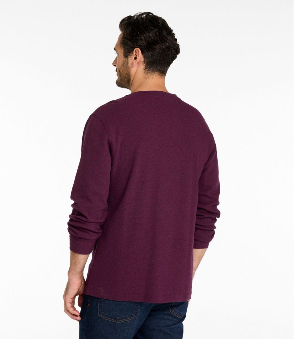 Men's Unshrinkable Mini-Waffle Henley, Long-Sleeve Traditional Fit / L.L.Bean