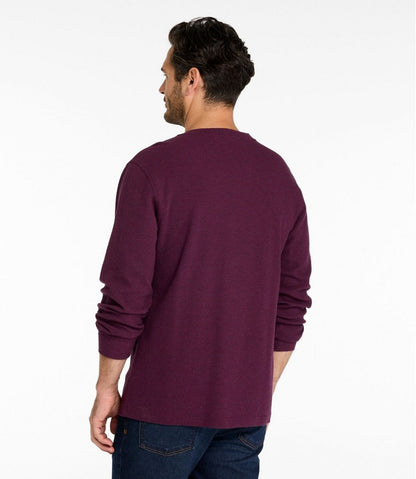 Men's Unshrinkable Mini-Waffle Henley, Long-Sleeve Traditional Fit / L.L.Bean