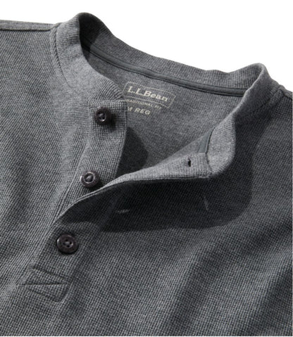 Men's Unshrinkable Mini-Waffle Henley, Long-Sleeve Traditional Fit / L.L.Bean