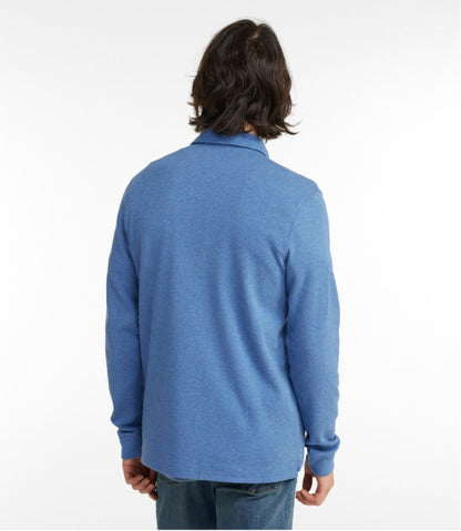 Men's Washed Cotton Double-Knit Polo, Long-Sleeve / L.L.Bean