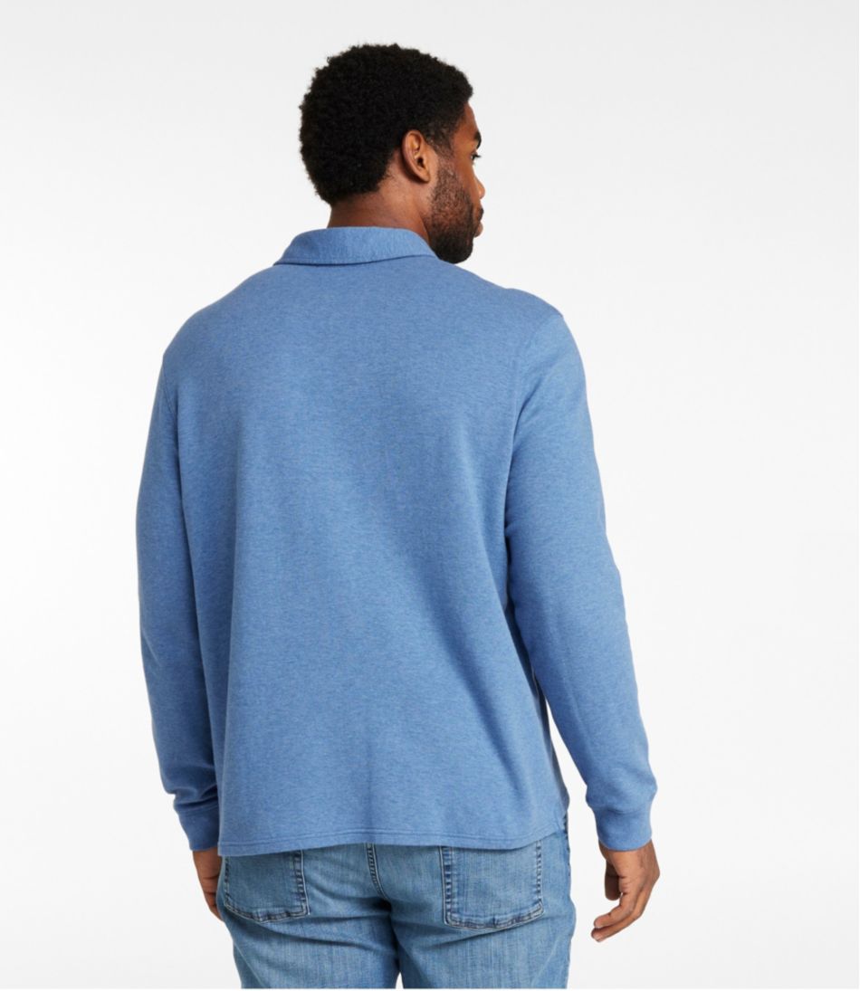 Men's Washed Cotton Double-Knit Polo, Long-Sleeve / L.L.Bean
