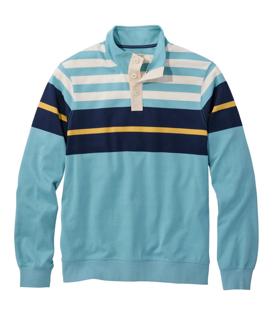 Men's Bean's Vintage Soft Rugby, Mockneck, Chest Stripe / L.L.Bean