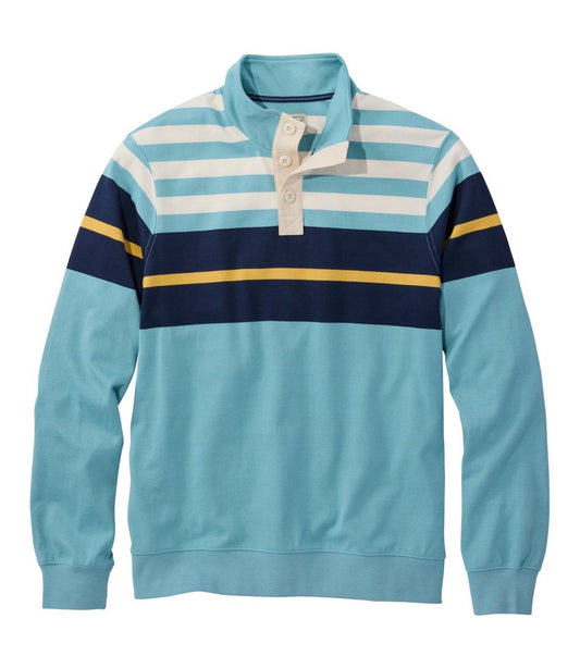 Men's Bean's Vintage Soft Rugby, Mockneck, Chest Stripe / L.L.Bean