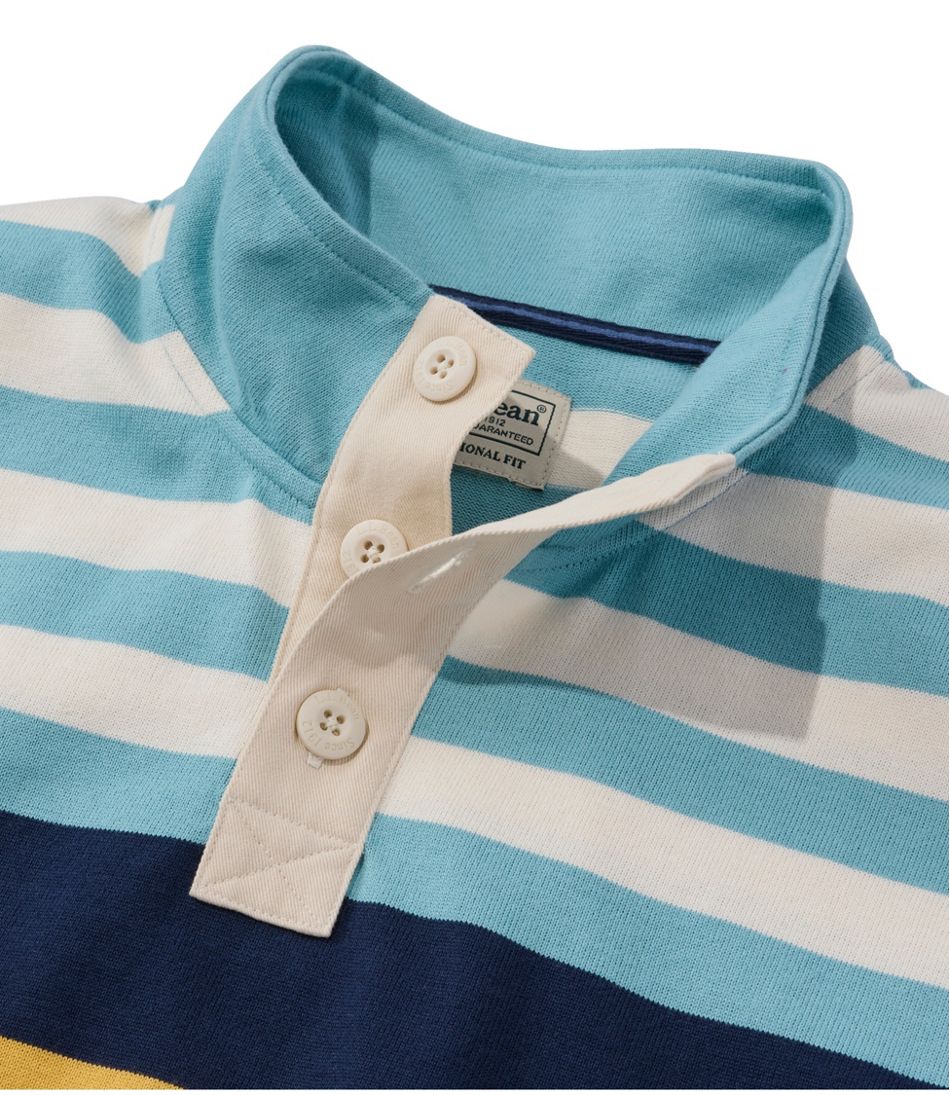 Men's Bean's Vintage Soft Rugby, Mockneck, Chest Stripe / L.L.Bean