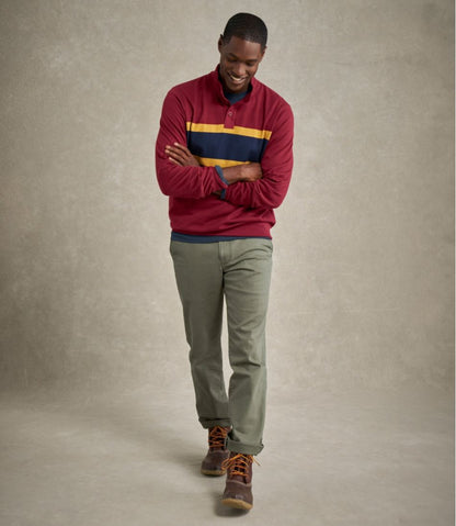 Men's Bean's Vintage Soft Rugby, Mockneck, Chest Stripe / L.L.Bean